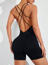 Spaghetti Strap Crisscross Romper - V.I.P Digital Presence