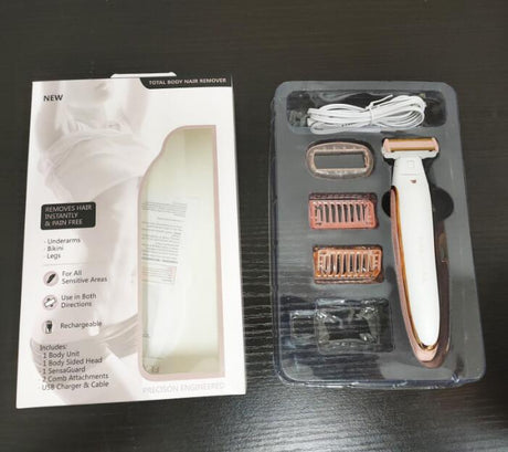 Electric Lady Shaver Razor Flawless Body Hair Shaver Painless Bikini Trimmer USB Rechargeable Fast Hair Shaving Machine - V.I.P Digital Presence