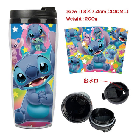 Stitch Stitch animation peripheral double-layer insulated plastic cup two-dimensional cartoon tea cup cold water kettle water cup - V.I.P Digital Presence
