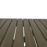 Outdoor Folding Wooden Side Table, Gray, 15"D x 22.75"W x 18.25"H - V.I.P Digital Presence