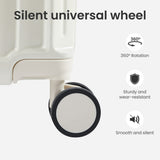 Luggage Set 4 pcs (20"/24"/29"/Travel Bag), PC+ABS Durable Lightweight Luggage with Collapsible Cup Holder、 TSA Lock, White