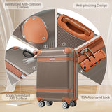 Hardshell Luggage Sets 3 Piece Carry-on Suitcase Double Spinner Wheels with TSA Lock for Men Women, Coppery (20in) - V.I.P Digital Presence