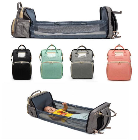2in1 Multifunctional Baby folding bed  Travel Portable Large Capacity Shoulder Mommy Folding Crib Bags - V.I.P Digital Presence
