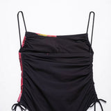 Sexy lace up floral print swimsuit jumpsuit for women - V.I.P Digital Presence