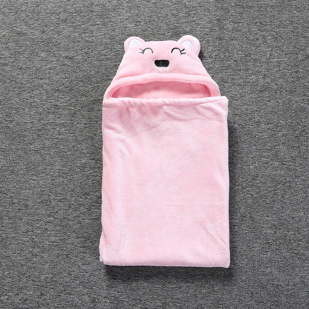 Baby Coral Fleece Cuddle Baby Cuddle Blanket Newborn Baby Bear Air Conditioning Blanket Package Towel Cover Blanket - V.I.P Digital Presence