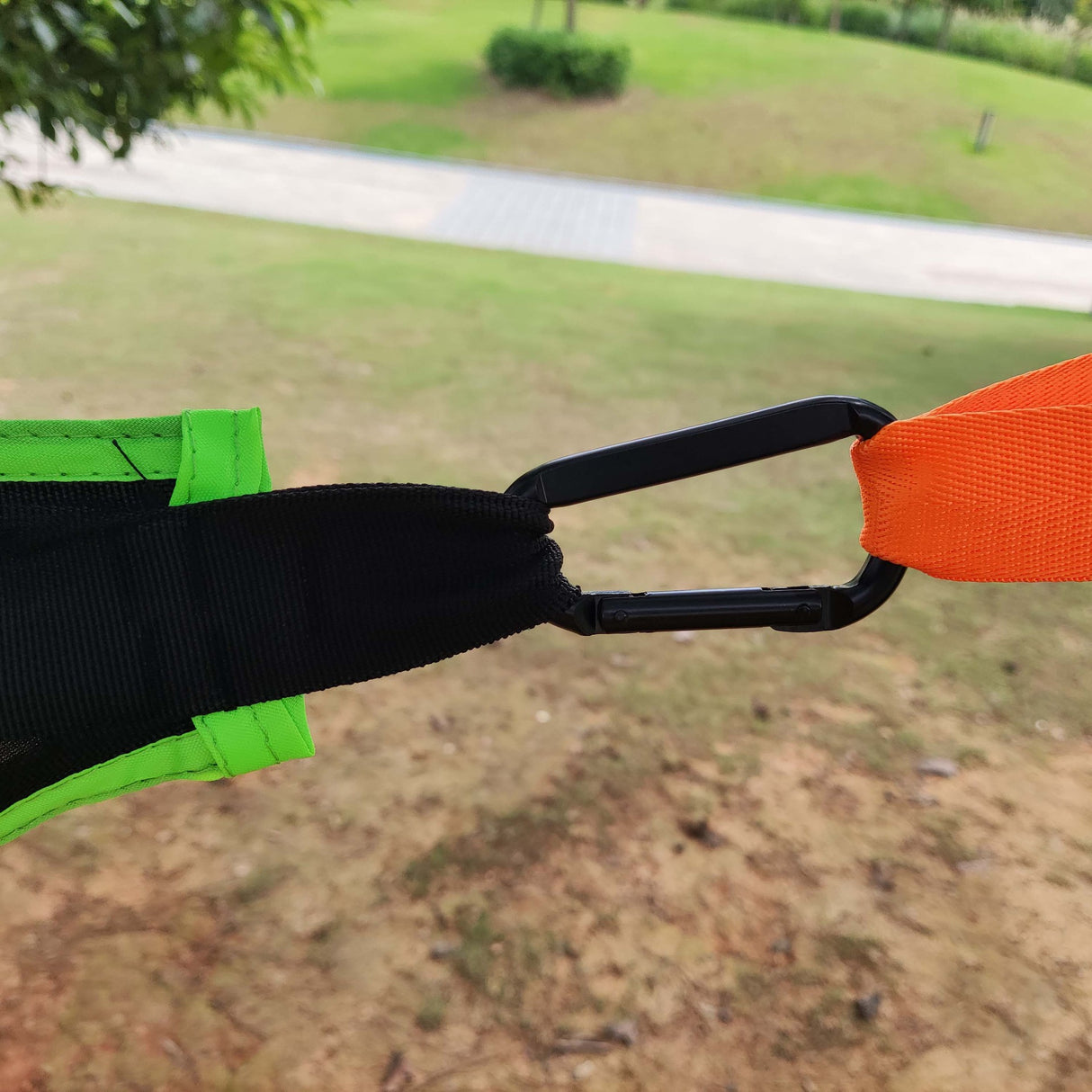 Hamaca triangular aérea multijugador, plegable, portátil, de malla, para árbol, para ocio 