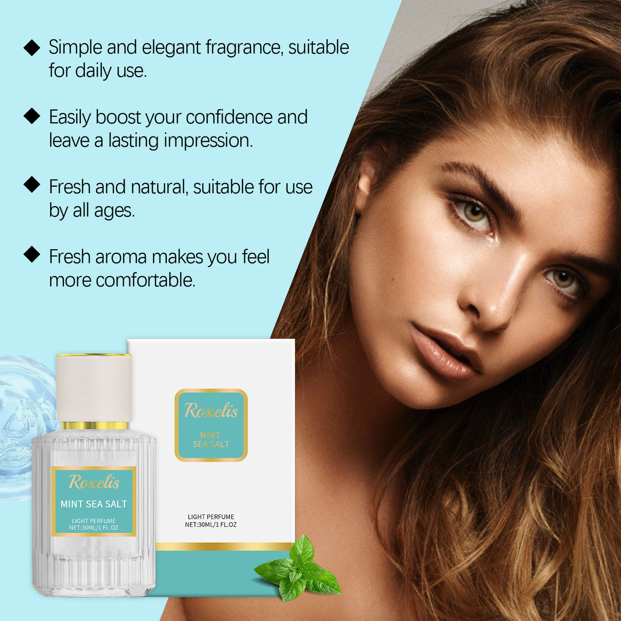 Mint Sea Salt Perfume Mild Fresh Elegant Tone Ear And Wrist Lasting Fragrance Elegant Date Fragrance Perfume - V.I.P Digital Presence