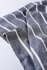 Striped Open Front Longline Cover Up - V.I.P Digital Presence