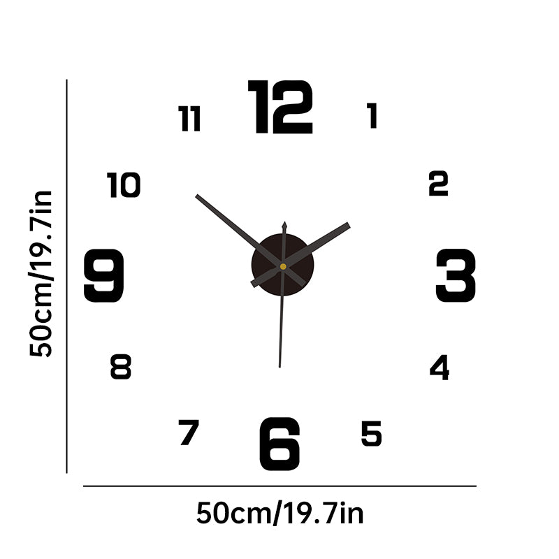 DIY Frameless Creative Wall Clock Wall Decal: A Silent and Stylish Addition for Home Decor, Ideal for Living Rooms and Offices - V.I.P Digital Presence