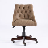 Medieval retro style sheepskin patterned home office chair with lifting, rotating, and tilting functions, brown - V.I.P Digital Presence
