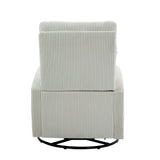 JiaDa Upholstered Swivel Glider.Flannel fabric.Rocking Chair for Nursery in Beige.Modern Style One Left Bag - V.I.P Digital Presence
