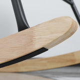 Teddy fabric rocking chair, cushioned rocking chair with high backrest, modern rocking chair, white - V.I.P Digital Presence