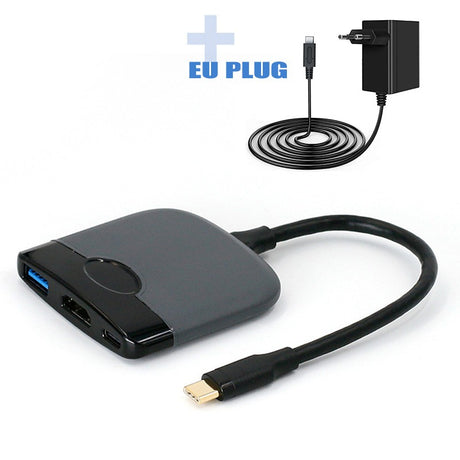 Suitable for Nintendo Type-C three in one docking station Switch portable base high-definition video cable converter - V.I.P Digital Presence