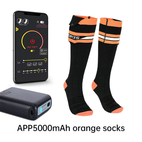 Heated Socks APP Remote Control 6000/5000mAh Rechargeable Battery Winter Thermal Electric Heating Thick Stockings 3 Gears - V.I.P Digital Presence