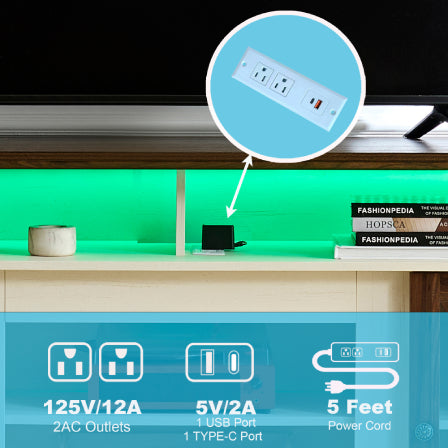 LED Farmhouse Style TV Stand for 65/70/75 inch TV with Outlet, Tall Body Media Entertainment Center Console - V.I.P Digital Presence