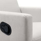 Modern Upholstered Rocker Nursery Chair Plush Seating Glider Swivel Recliner Chair Beige