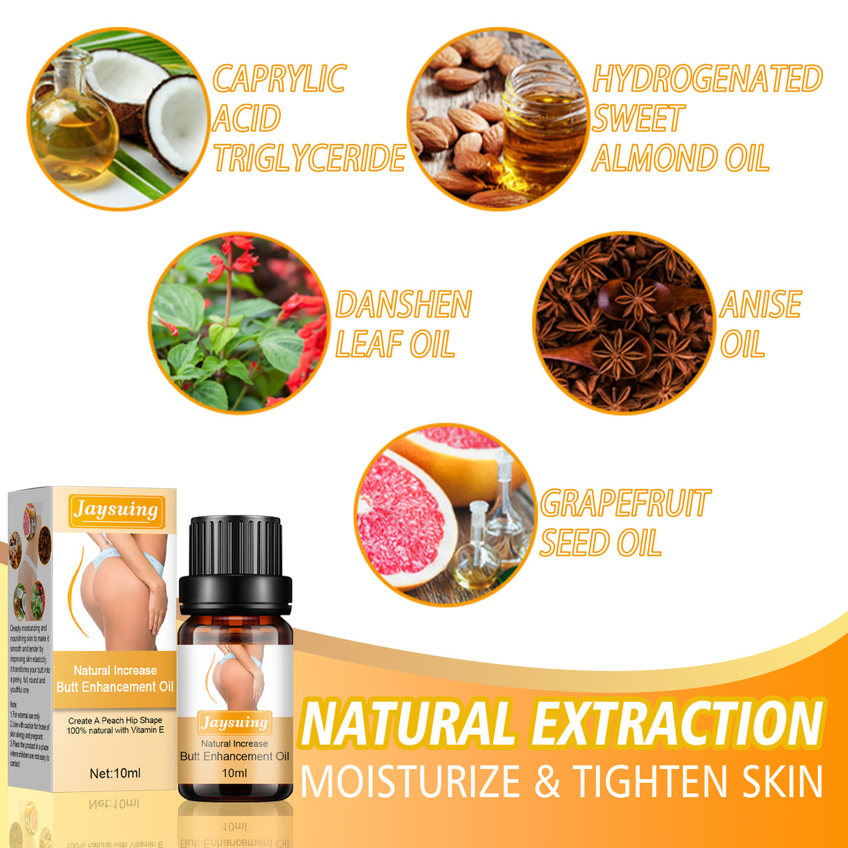 Butt Lift Essential Oil, Lift Massage Firming Butt Beauty Essence