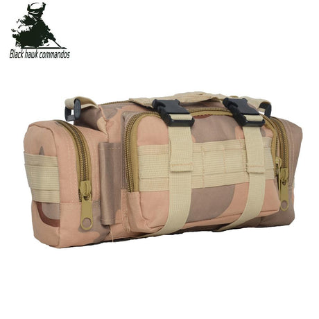 Black Hawk Commandos Multi-function Practical Waist Pack  Handlebar military Camouflage Shoulder Bag for outdoor sports activities - V.I.P Digital Presence