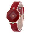 Women Watches Gem Cut Geometry Crystal Leather Quartz Wristwatch Fashion Dress Watch Ladies Gifts Clock Relogio Feminino 5 color - V.I.P Digital Presence
