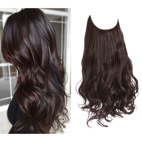 European And American Wig Piece Female Fishline Hair Extension Piece Chemical Fiber Matte High Temperature Silk Long Curly Human Hair - V.I.P Digital Presence