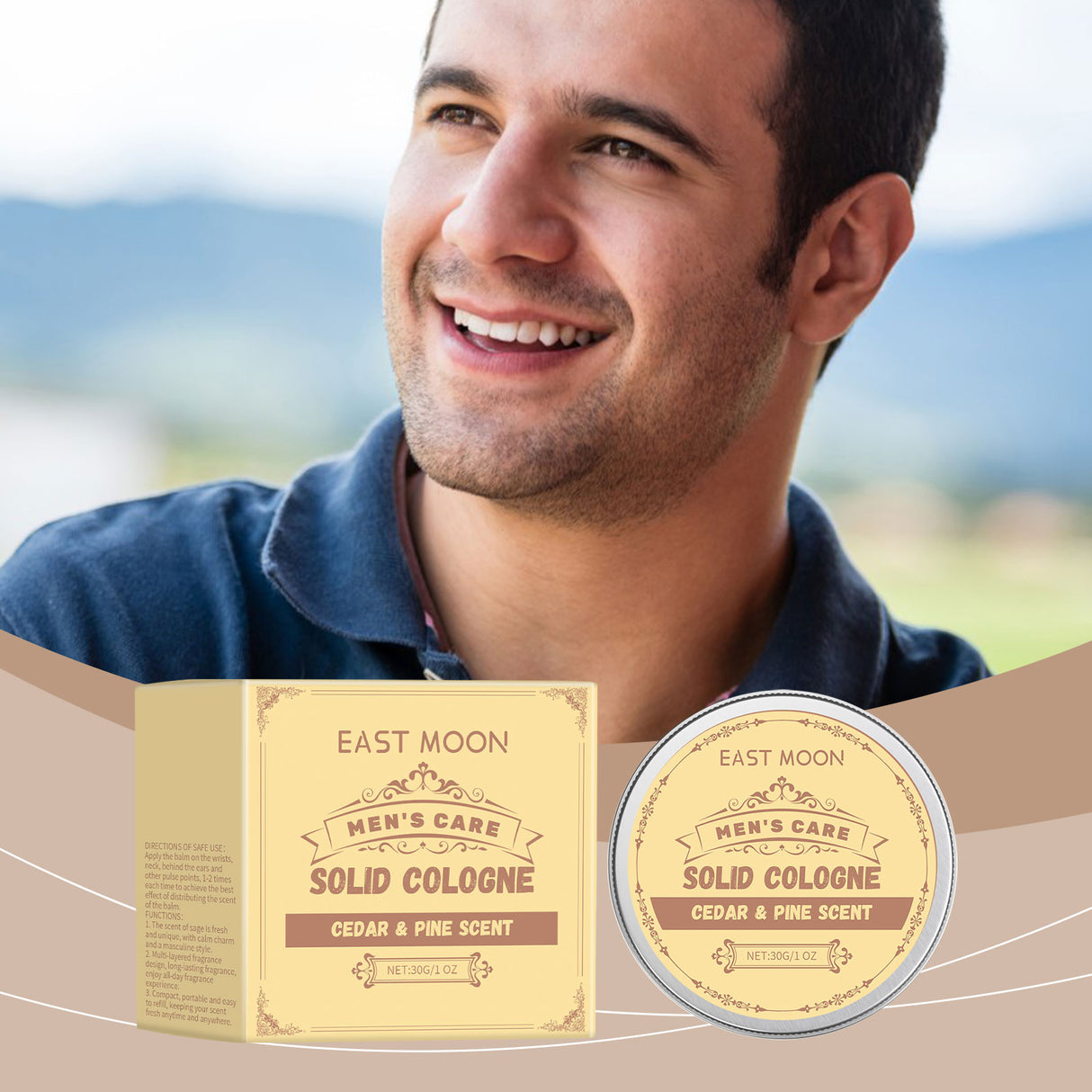 Cedar Wood Men's Solid Balm Portable Perfume Lasting Charming Charm Men's Balm - V.I.P Digital Presence