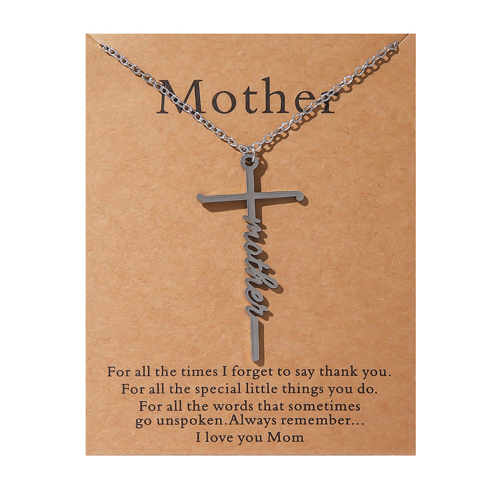Faith Religious Gift Stainless Steel Cross Collarbone Chain Sweater Chain - V.I.P Digital Presence