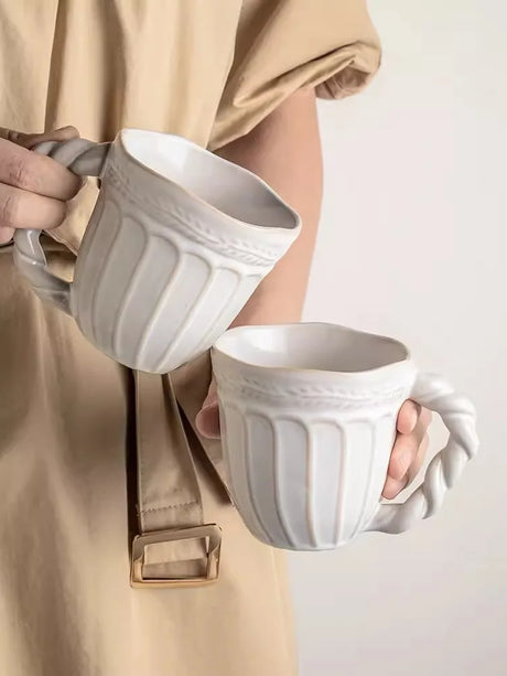 350MLCreative personality mug breakfast cereal milk cute ceramic cup daily household large-capacity insulated coffee oatmeal cup - V.I.P Digital Presence