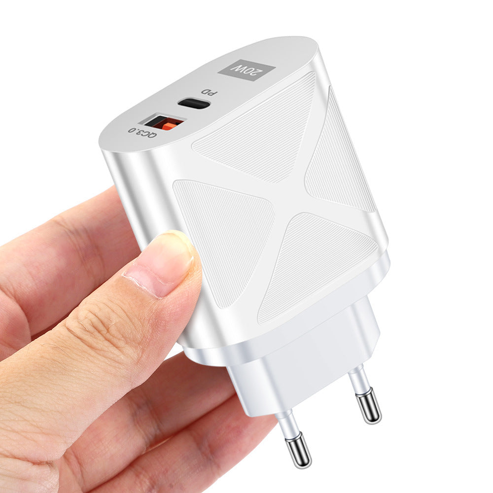 LED luminous PD20W+QC3.0 4A mobile phone charger fast charging dual port fast charging head - V.I.P Digital Presence