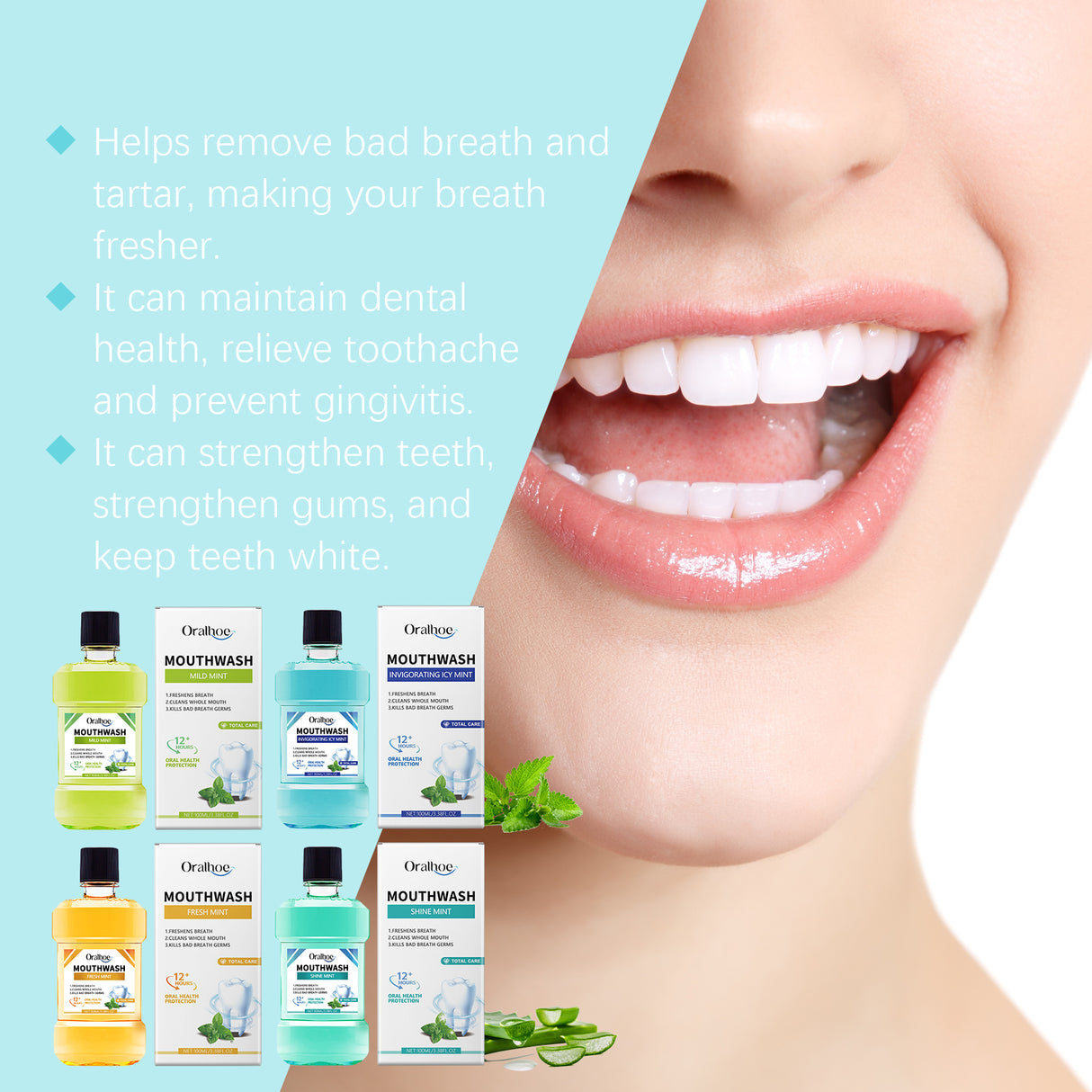 Breath Freshening Mouthwash Fresh Breath Daily Care Teeth Cleaning Odor Mouthwash - V.I.P Digital Presence