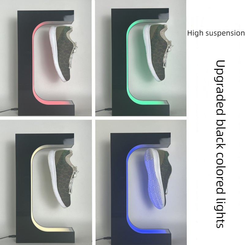 Magnetic levitation acrylic platform desktop advertising rotating display platform Magnetic levitation shoe display rack - V.I.P Digital Presence