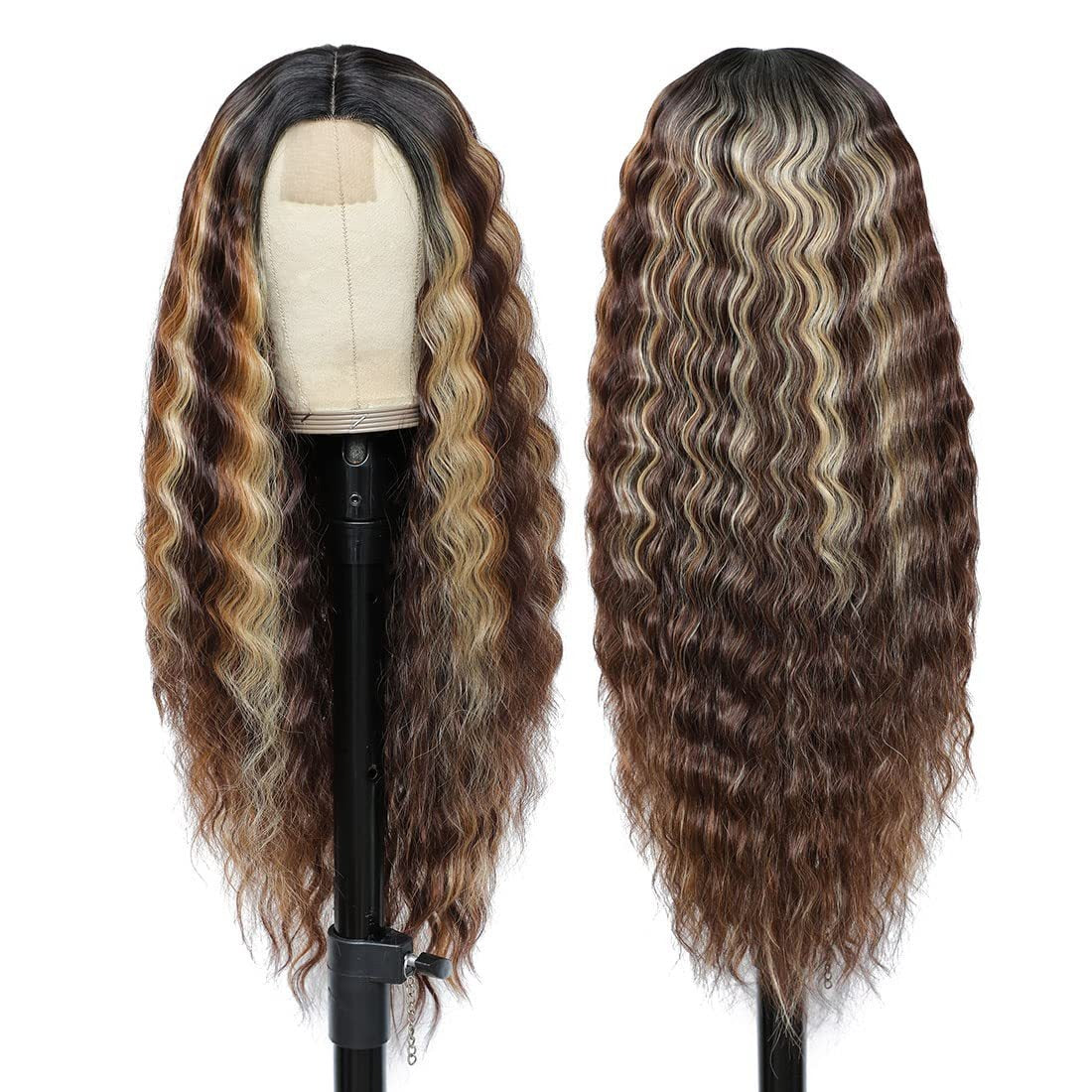 European and American Women's Wig Small Lace Center Deep Wave Long Curly Wig Headband Lace Wigs - V.I.P Digital Presence