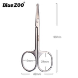 Silver Round Nose Nose Hair Trimmer 9cm Extra Facial Hair Beard Beard Eyebrows Stainless Steel Beauty Scissors - V.I.P Digital Presence