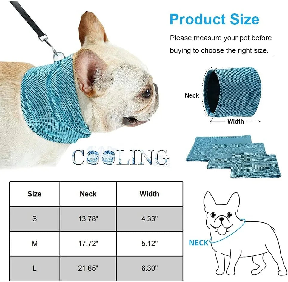 Dog Cooling Bandana Ice Pet Cooling Collar for Hiking Traveling Pet Supplies - V.I.P Digital Presence