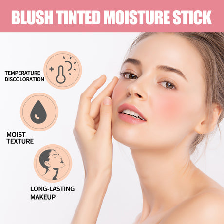Blush Stick, Brightening Primer Solid Contouring Natural Nude Makeup Waterproof Lightweight Multi-Functional Blush Stick - V.I.P Digital Presence