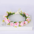 Flower garland super fairy bridal headpiece handmade simulation flower fairy headpiece wedding photography hair accessory - V.I.P Digital Presence