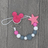 Silicone Round Beads and Star Beads Pacifier Clip Chain Strap Cute Dummy Nipple Leash Strap for Infant Toddler Baby Feeding - V.I.P Digital Presence