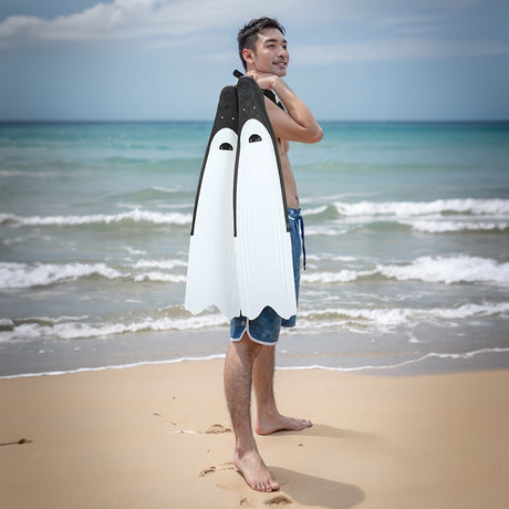 Professional Freediving Long Fins for Spearfishing, Diving, Snorkeling – PP+TPR, Anti - Skid - V.I.P Digital Presence