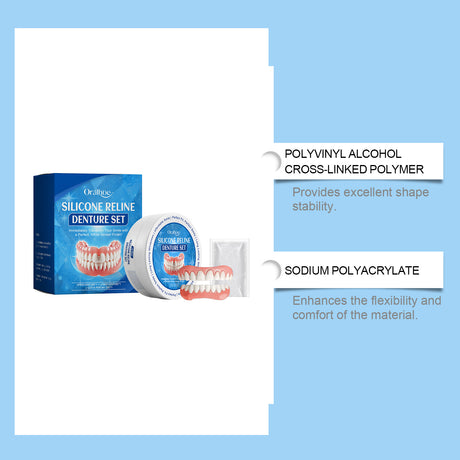 Cosmetic Denture Set, Improve Smile Comfort Cosmetic Dental Crevices Care Set - V.I.P Digital Presence