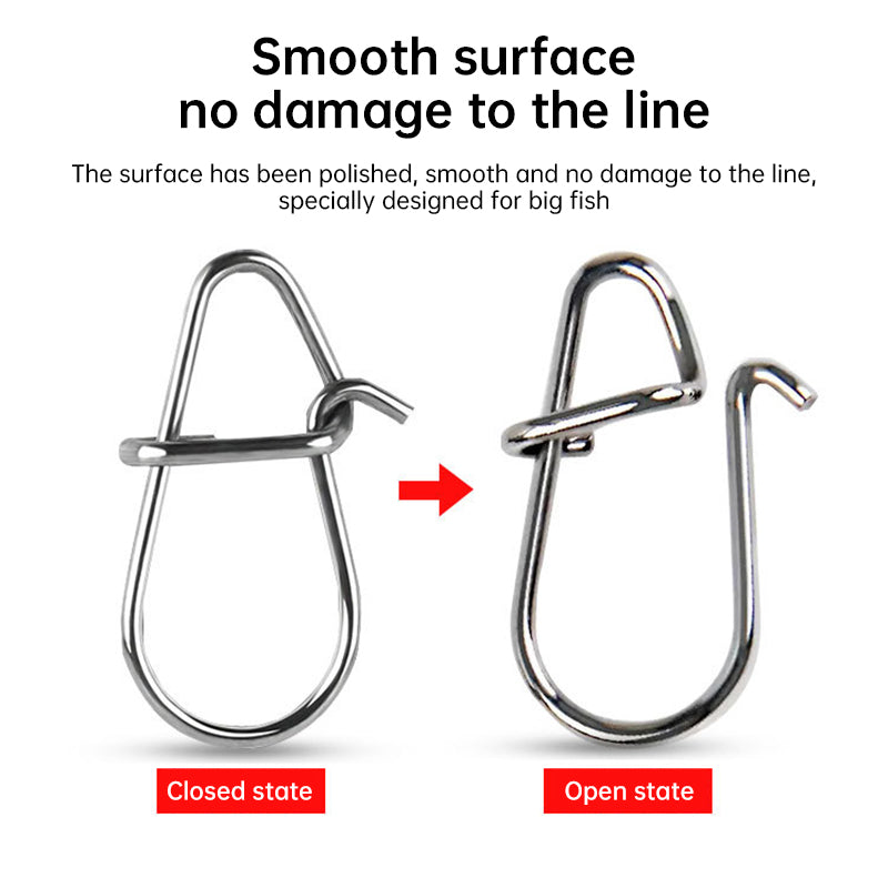 100PCS Stainless Steel Fishing Swivels – Corrosion-resistant for lures/hooks, saltwater/freshwater. - V.I.P Digital Presence