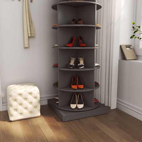 new 360 gray rotating shoe cabinet with 7 layers can accommodate up to 28 Paris shoes - V.I.P Digital Presence