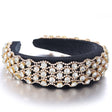 Full inlaid rhinestone fashionable wide edged solid color sponge head hoop - V.I.P Digital Presence