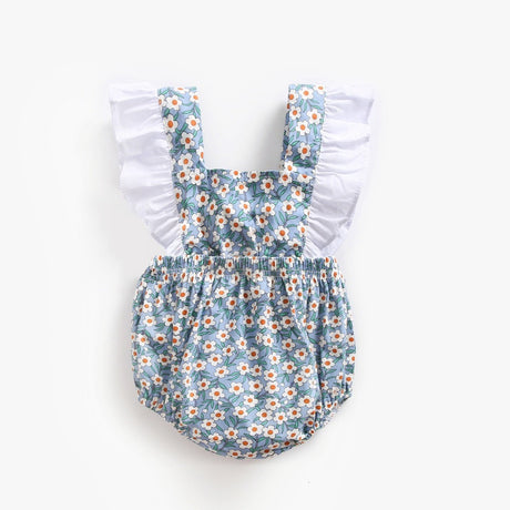Baby jumpsuit with floral and contrasting colors, baby jumpsuit, baby clothing - V.I.P Digital Presence