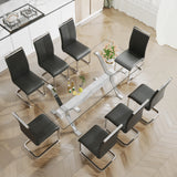 Dining table Modern tempered glass dining table 79 ''x39''x30 '' 1105 - V.I.P Digital Presence