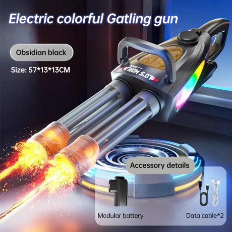 Electric LED Rotating Gatling Water Gun - Auto-Spray Blaster for Kids & Adults (Summer Pool Toy) - V.I.P Digital Presence