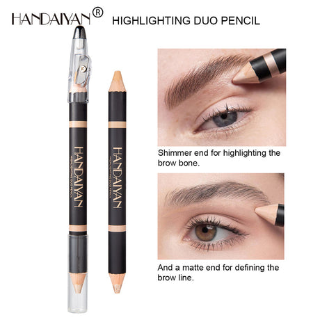 HANDAIYAN Double Head Eyebrow Dual Purpose Pen Eyebrow Bone Raised Bright Bottom High Gloss Face Brightening Concealer Pen - V.I.P Digital Presence