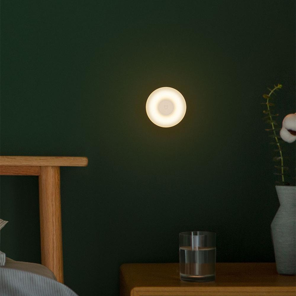 Lámpara nocturna Xiaomi Mijia de segunda generación con atracción magnética, rotación de 360 ​​grados, sensor infrarrojo ajustable