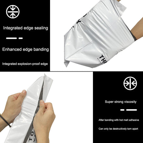 Thickened express bag, packaging bag, white English printing bag, logistics clothing packaging bag, waterproof bag - V.I.P Digital Presence