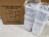 Pack of 7 Food Storage Container Space Saving Plastic Cereal Keeper with Air Tight Lid - V.I.P Digital Presence