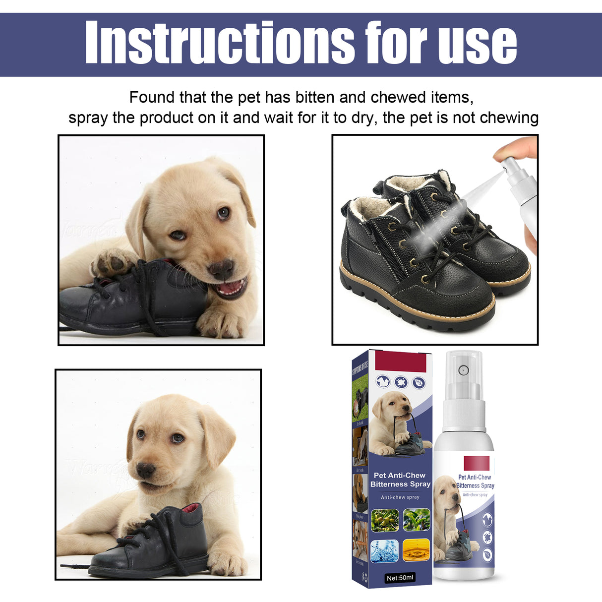 Pet Bitter Anti-Biting Spray, Prevent Dogs Chewing Table And Chair Legs, Scratching Sofa Spray - V.I.P Digital Presence