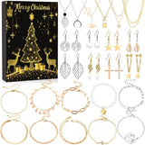 DIY creative children's bracelet jewelry 24-grid calendar Christmas holiday surprise blind box silver set - V.I.P Digital Presence